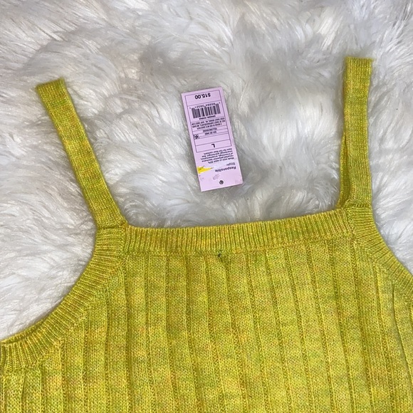 Wild Fable Knitted Sweater Crop Top Yellow Size Large - Picture 5 of 12